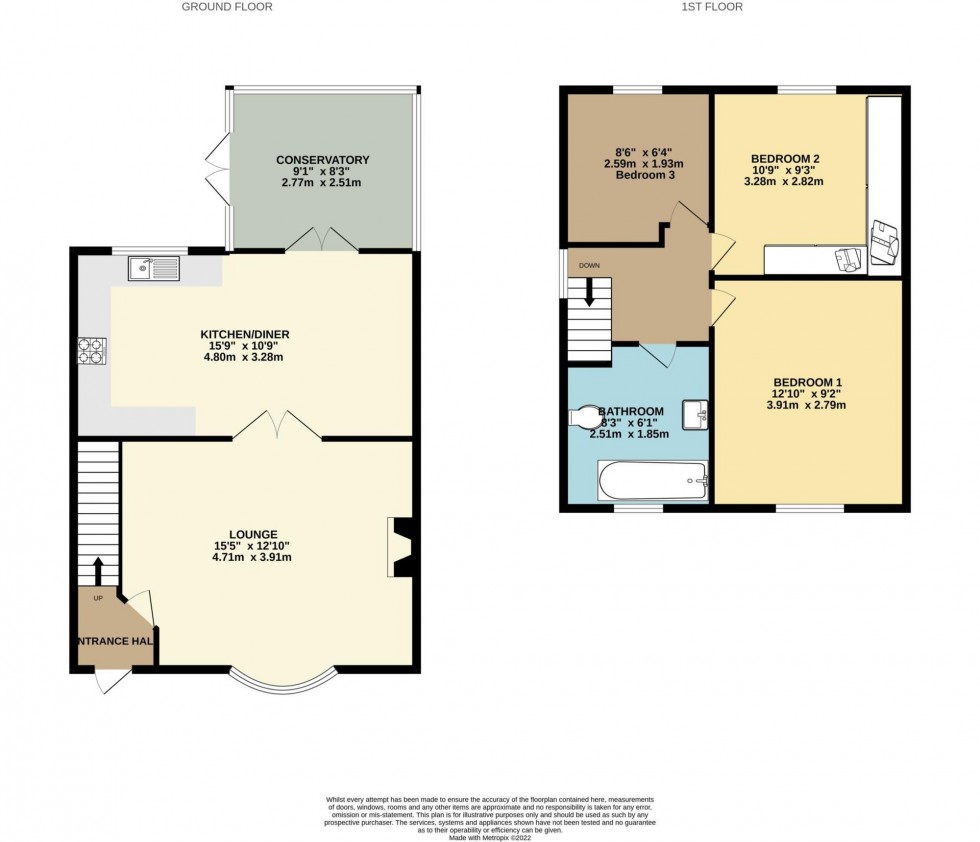 Floorplan for Bracondale Avenue, Smithills, Bolton, BL1