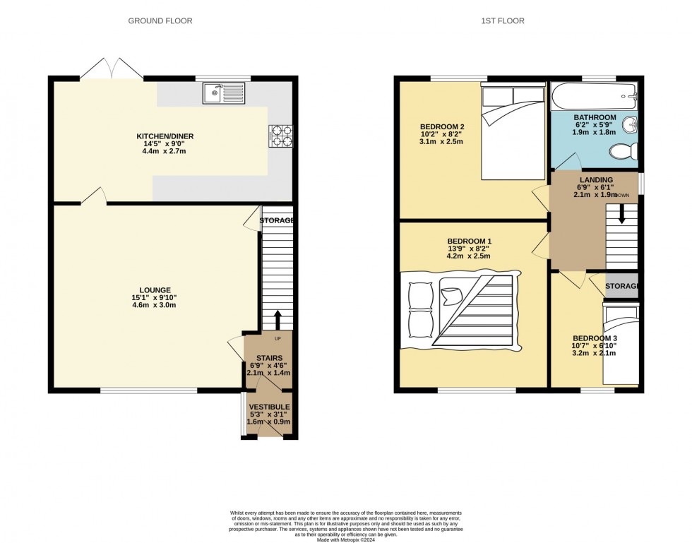 Floorplan for Thornham Drive, Astley Bridge, BL1