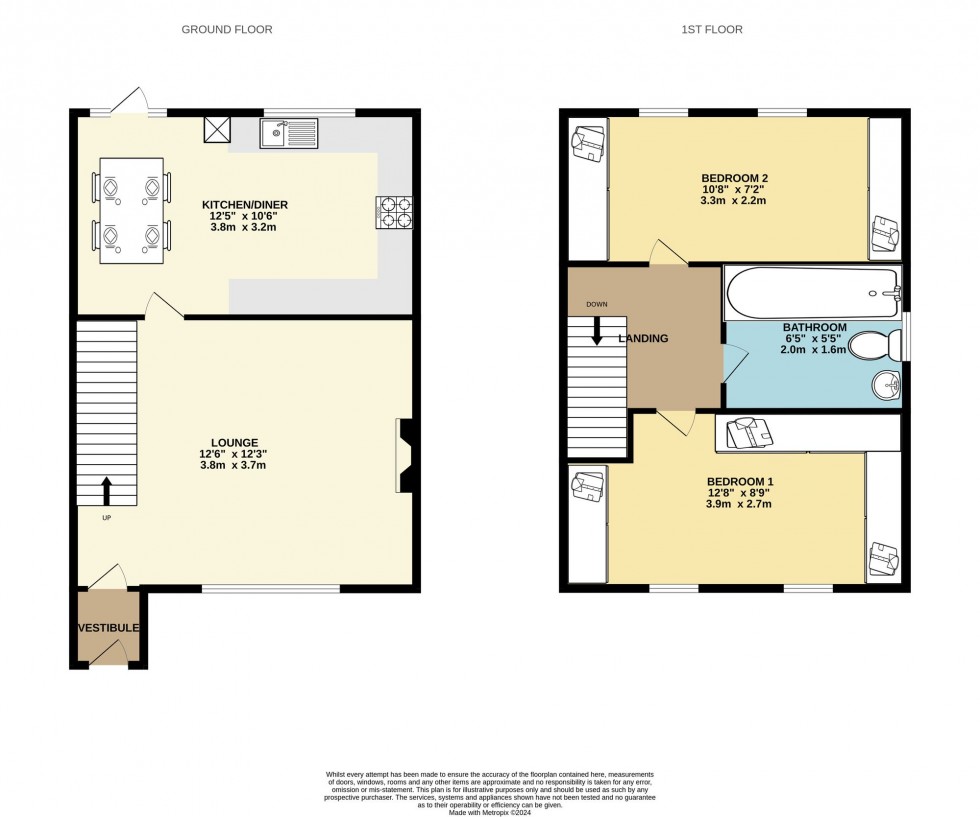 Floorplan for Holly Mill Crescent, Astley Bridge, Bolton, BL1