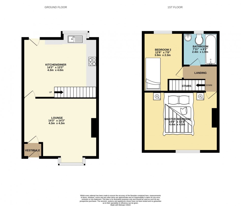 Floorplan for Moorland Grove, Heaton, Bolton, BL1